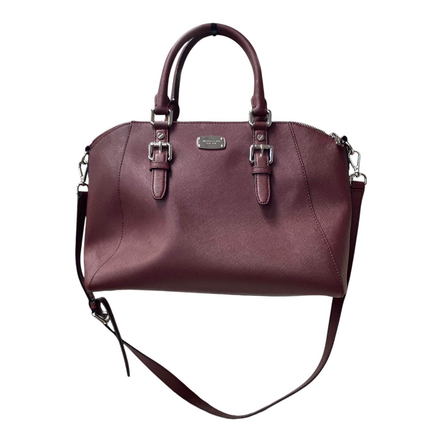 Handbag Designer By Michael Kors In Purple, Size:Medium
