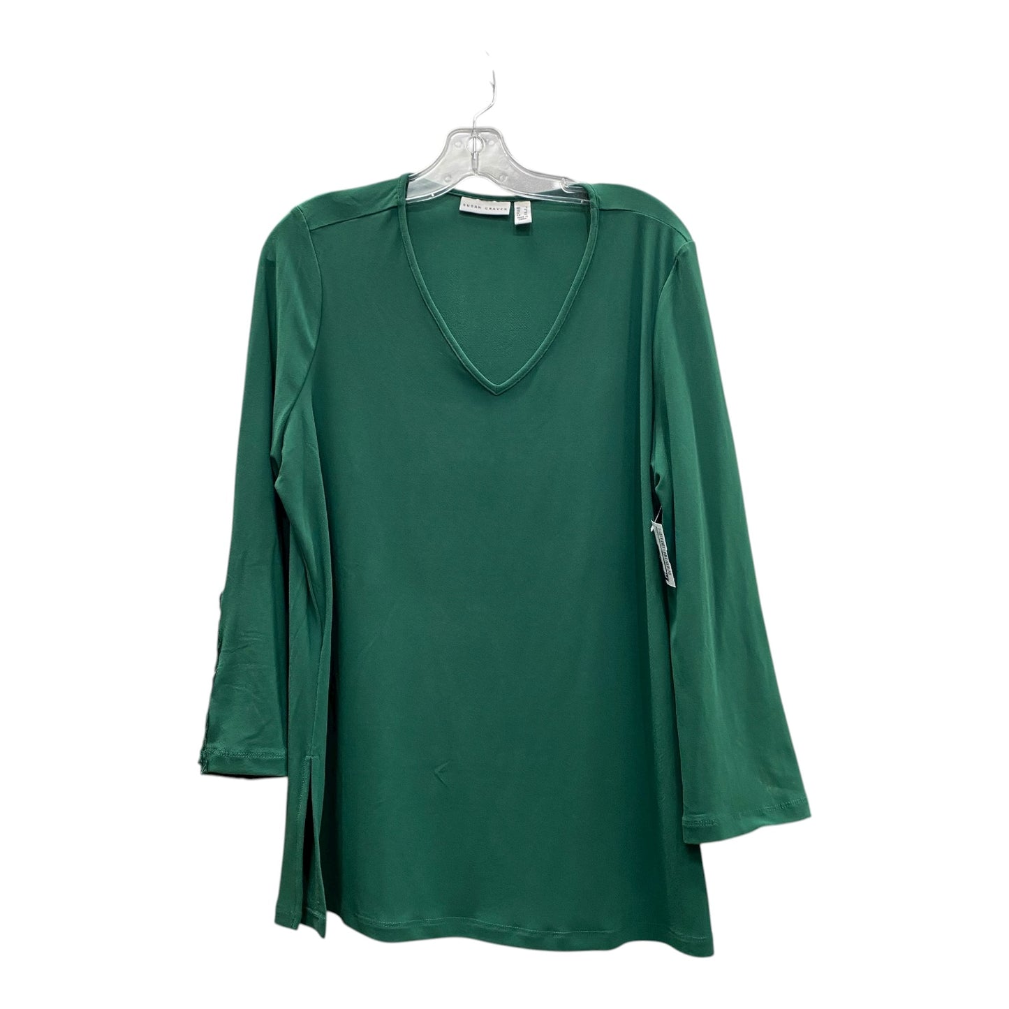 Top Ls By Susan Graver In Green, Size:L