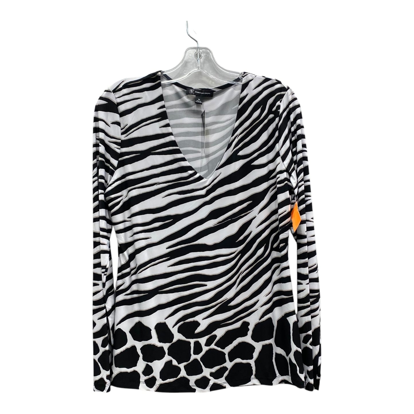 Top Ls By Inc In Black & White, Size:M
