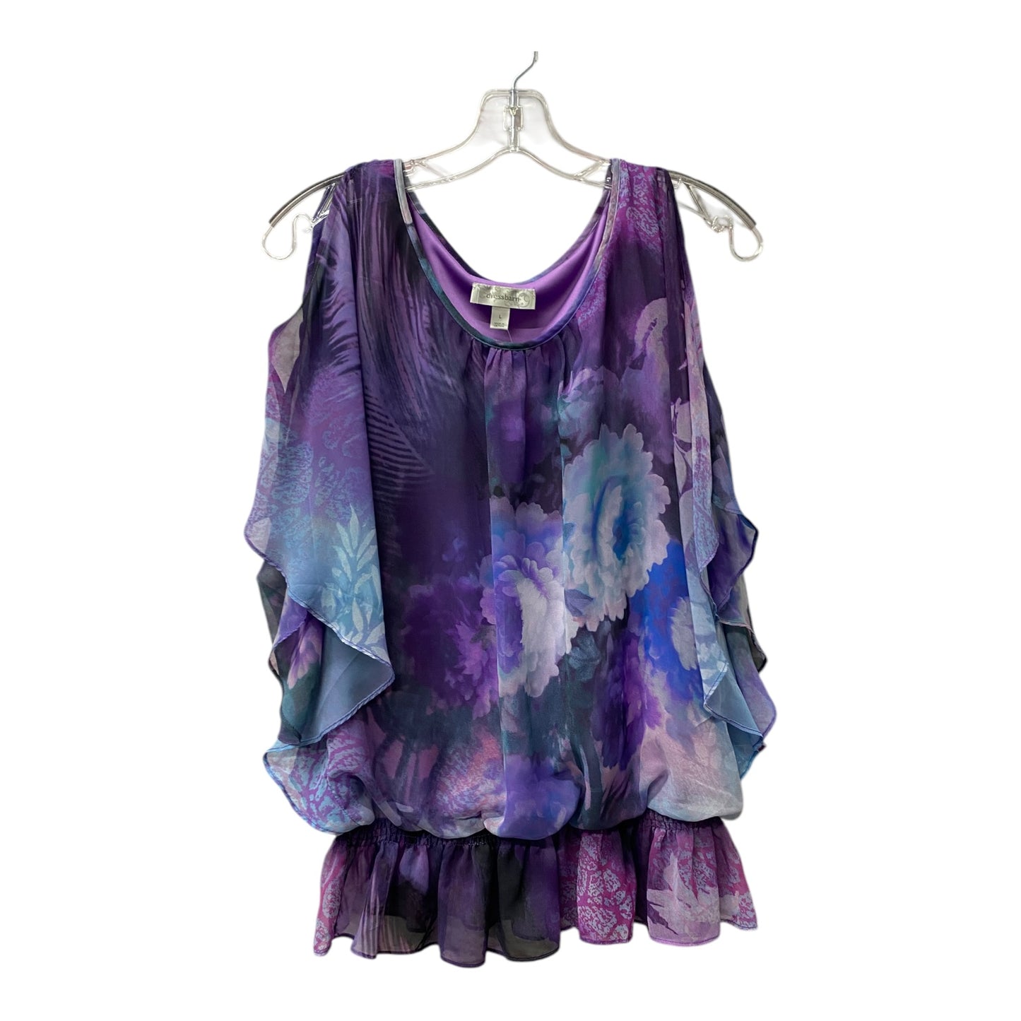 Top Ss By Dressbarn In Purple, Size:L
