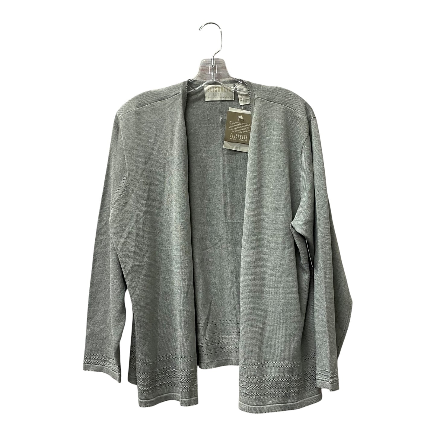 Cardigan By Elisabeth In Grey, Size:2X