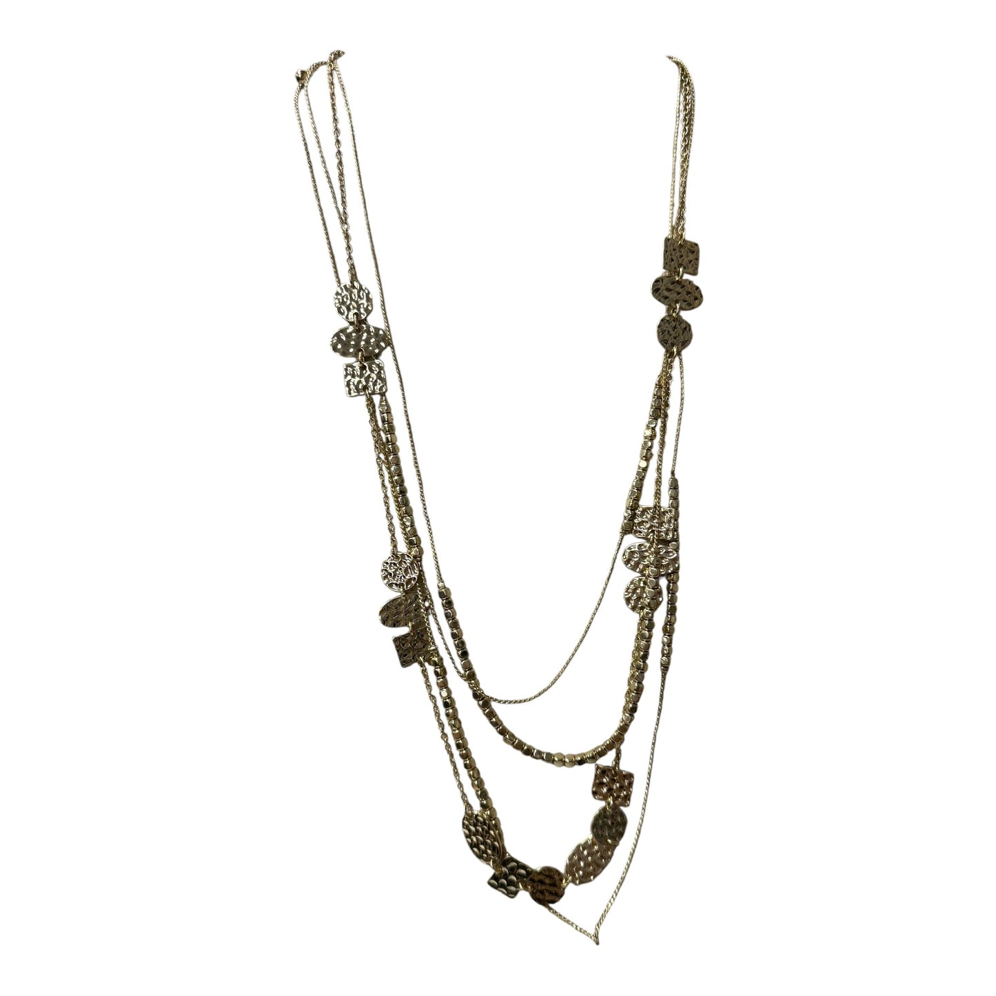 Necklace Lariat & Y-Drop By Apt 9 In Gold