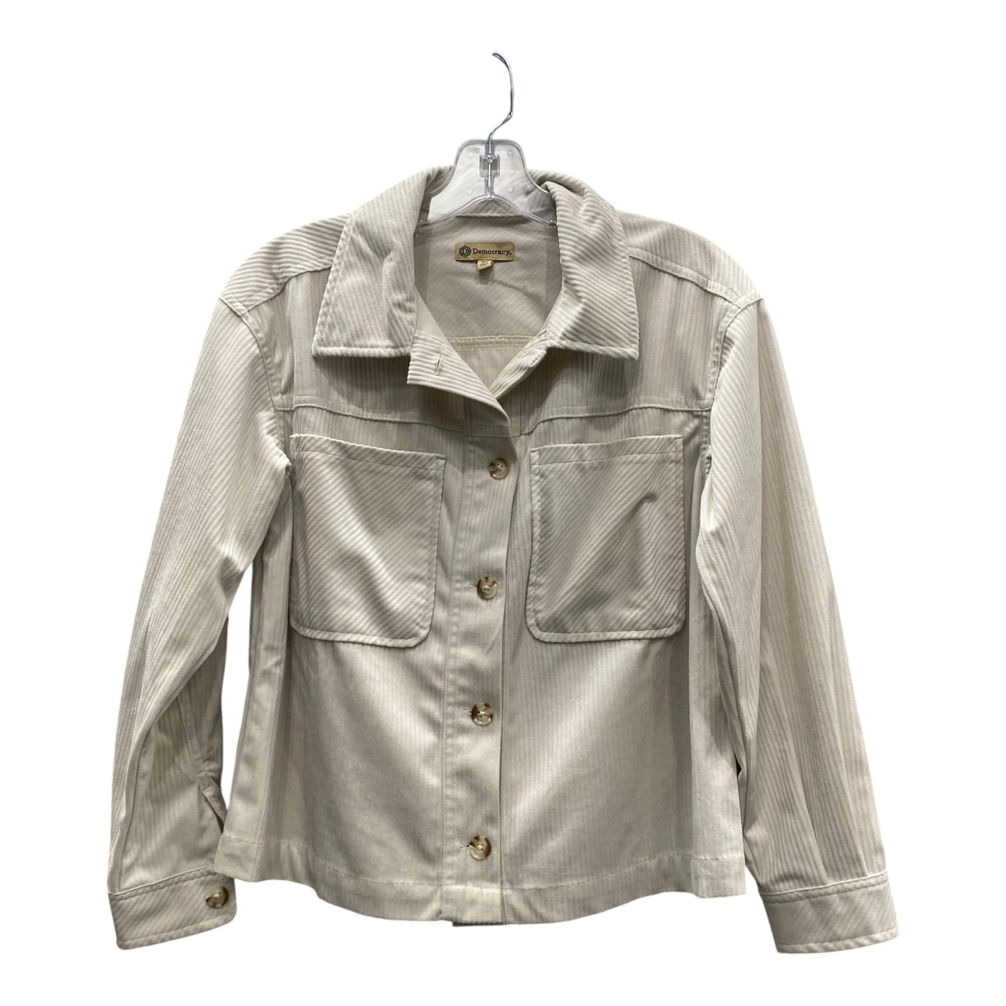 Jacket Shirt By Democracy In Beige, Size:Xs