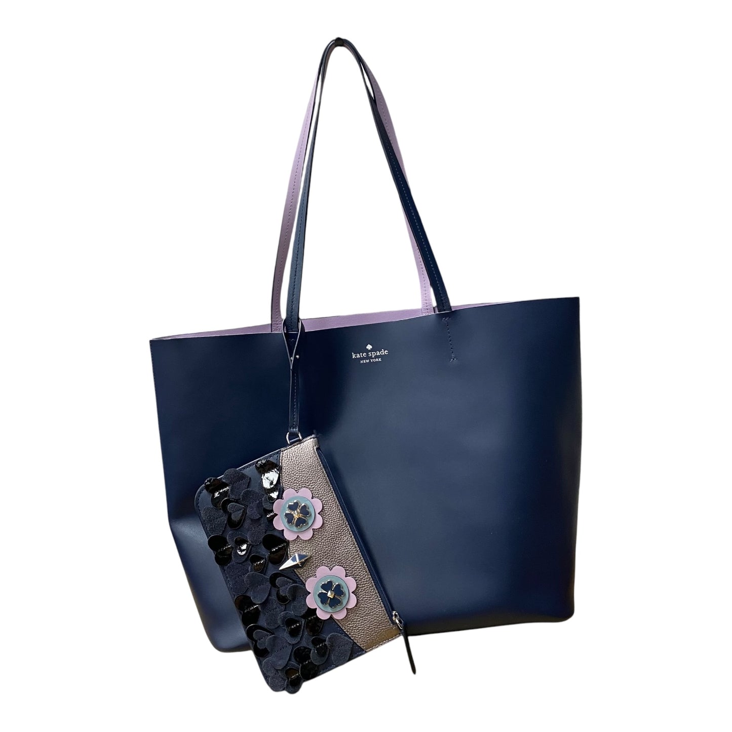 Tote Designer By Kate Spade In Blue, Size:Medium