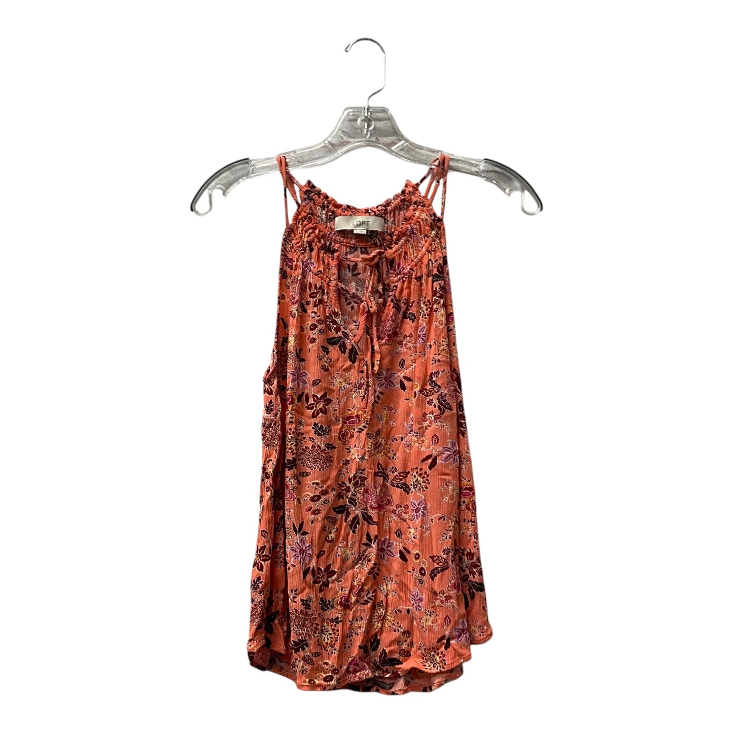 Top Sleeveless By Loft In Pink, Size:S