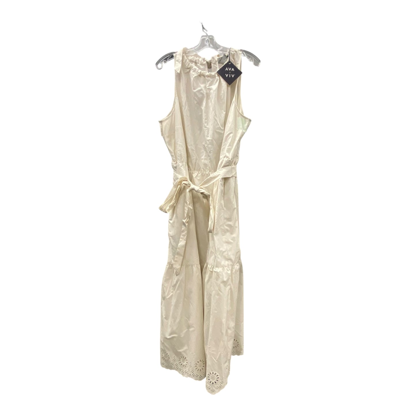 Dress Casual Maxi By Ava & Viv In Ivory, Size:2X