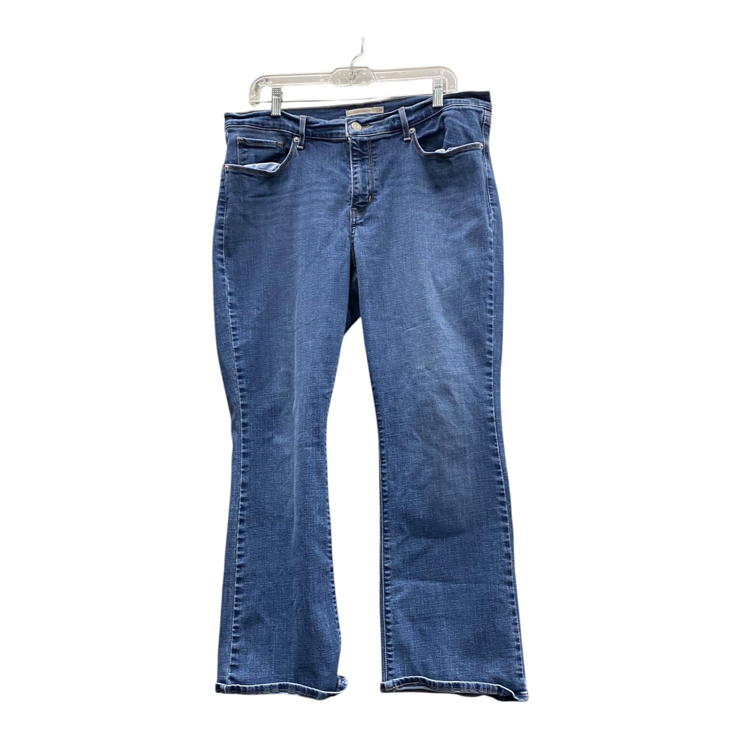 Jeans Boot Cut By Levis In Blue Denim, Size:14