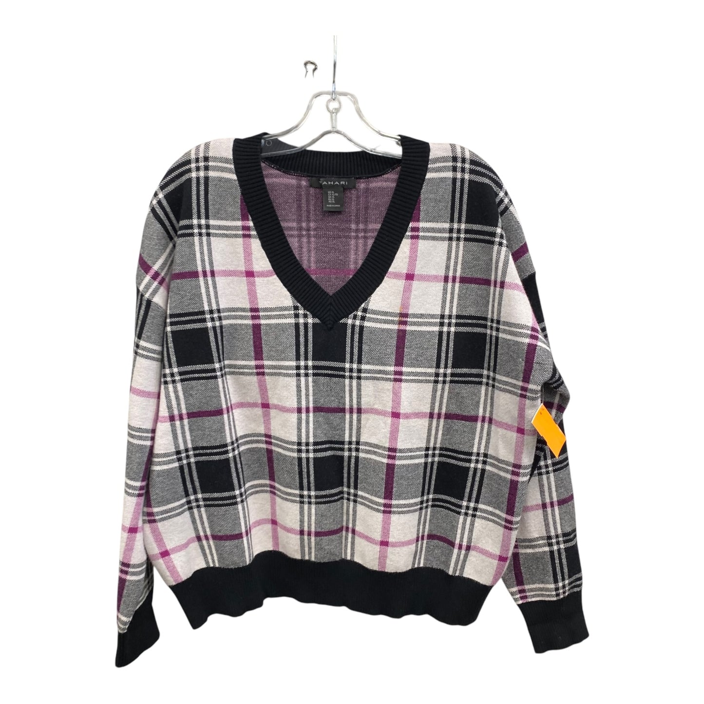 Sweater By Tahari By Arthur Levine In Purple, Size:Xl