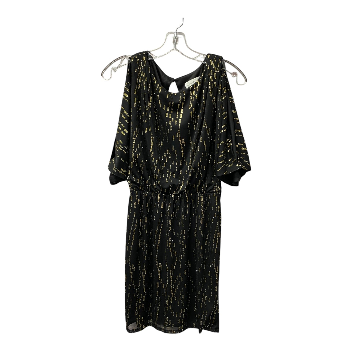 Dress Casual Short By Jessica Simpson In Black & Gold, Size:Xs