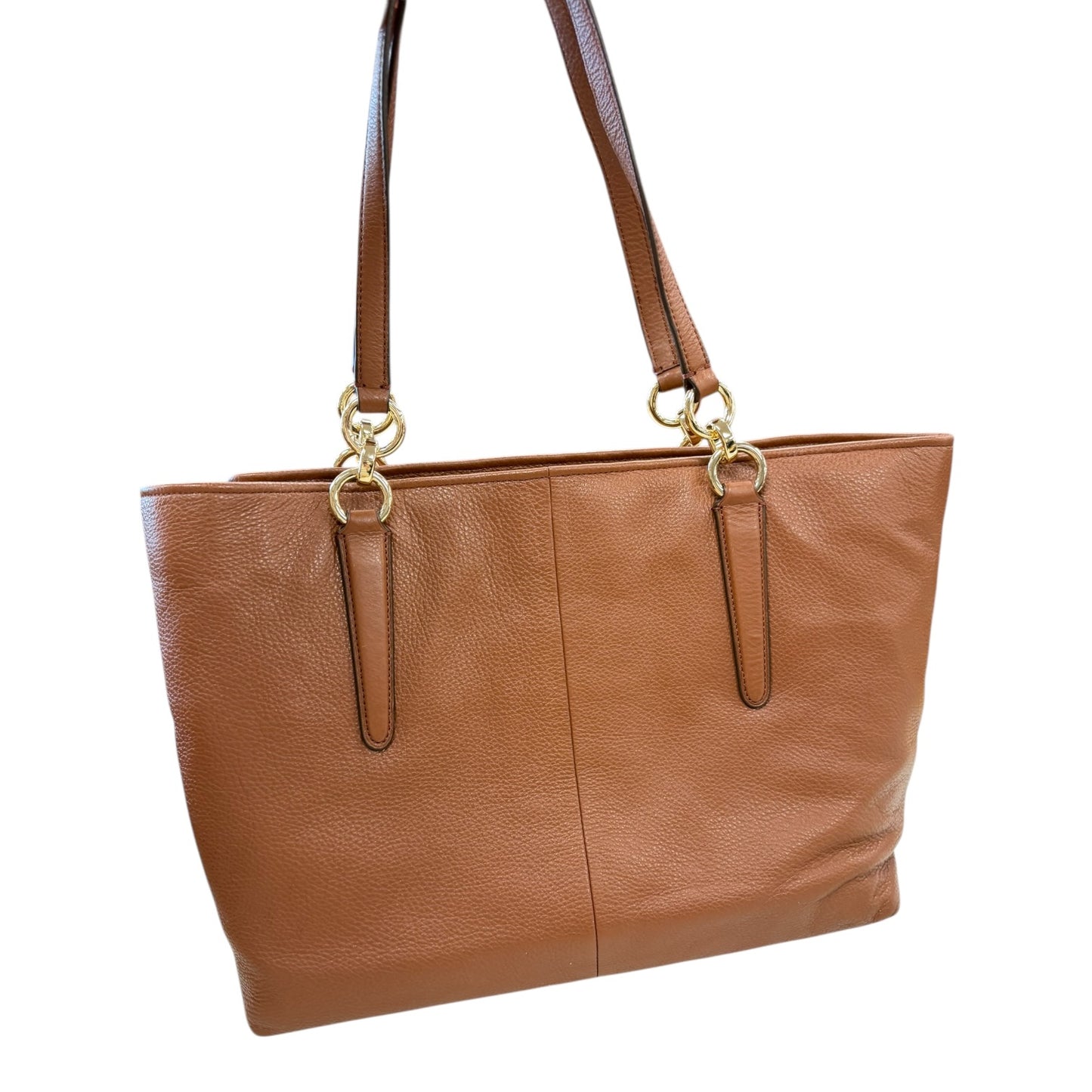Handbag Designer By Coach In Brown, Size:Large