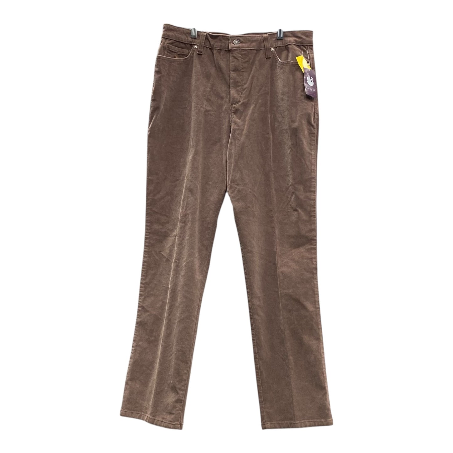 Pants Corduroy By Gloria Vanderbilt In Brown, Size:14