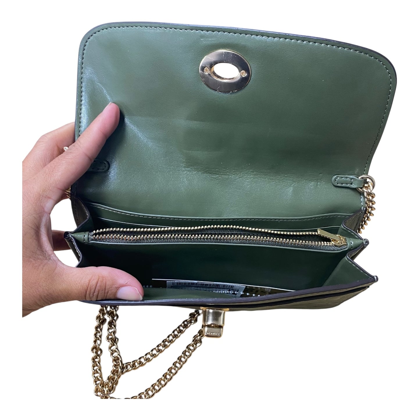 Crossbody Designer By Coach In Green, Size:Small
