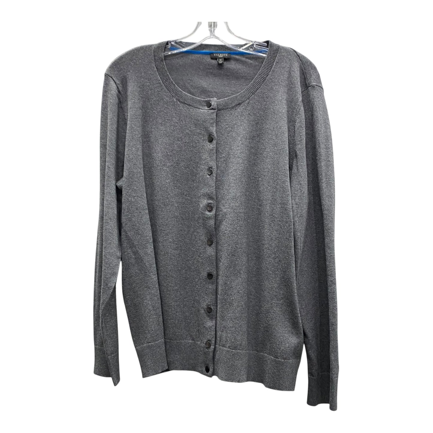 Cardigan By Talbots In Grey, Size:1X
