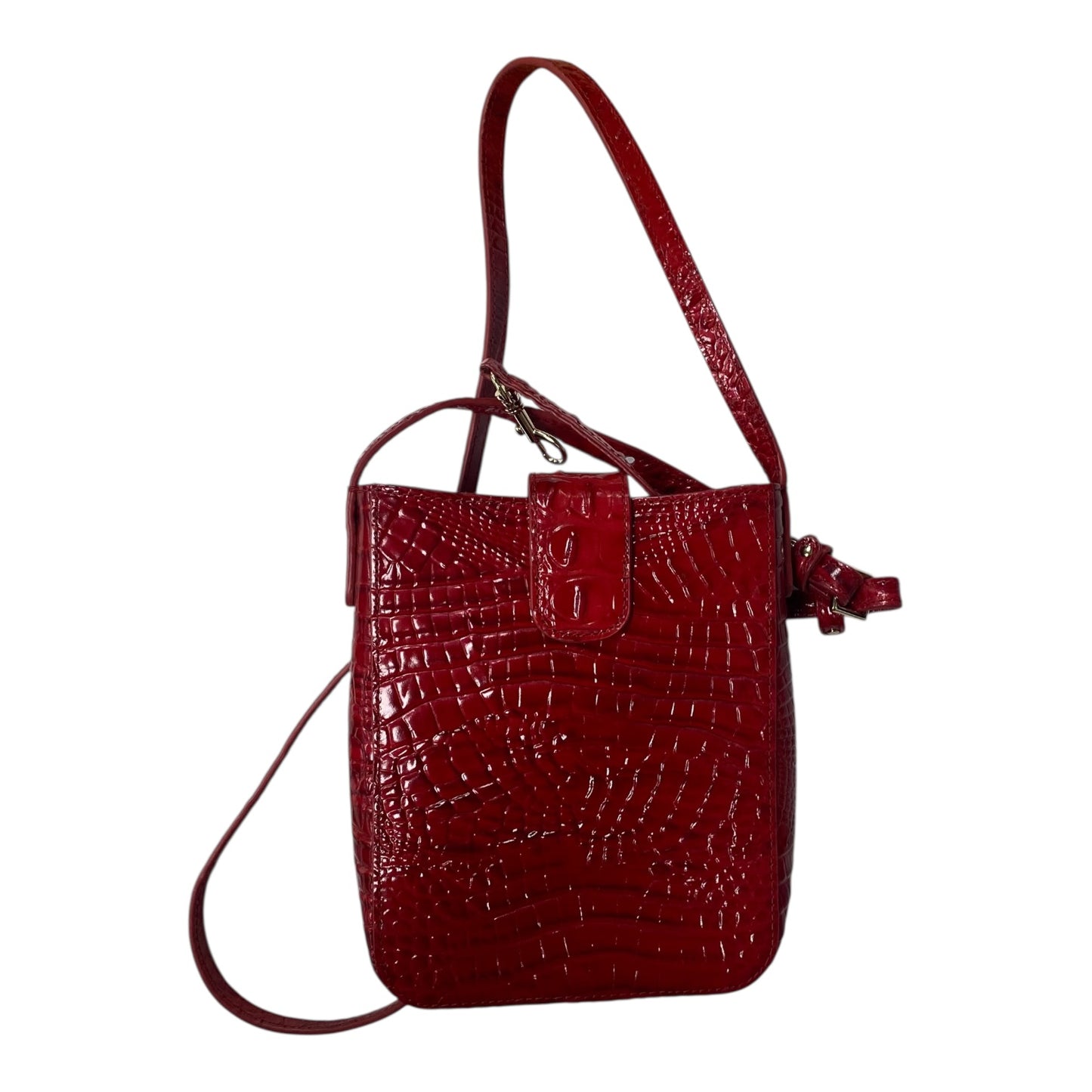 Crossbody Designer By Brahmin In Red, Size:Small