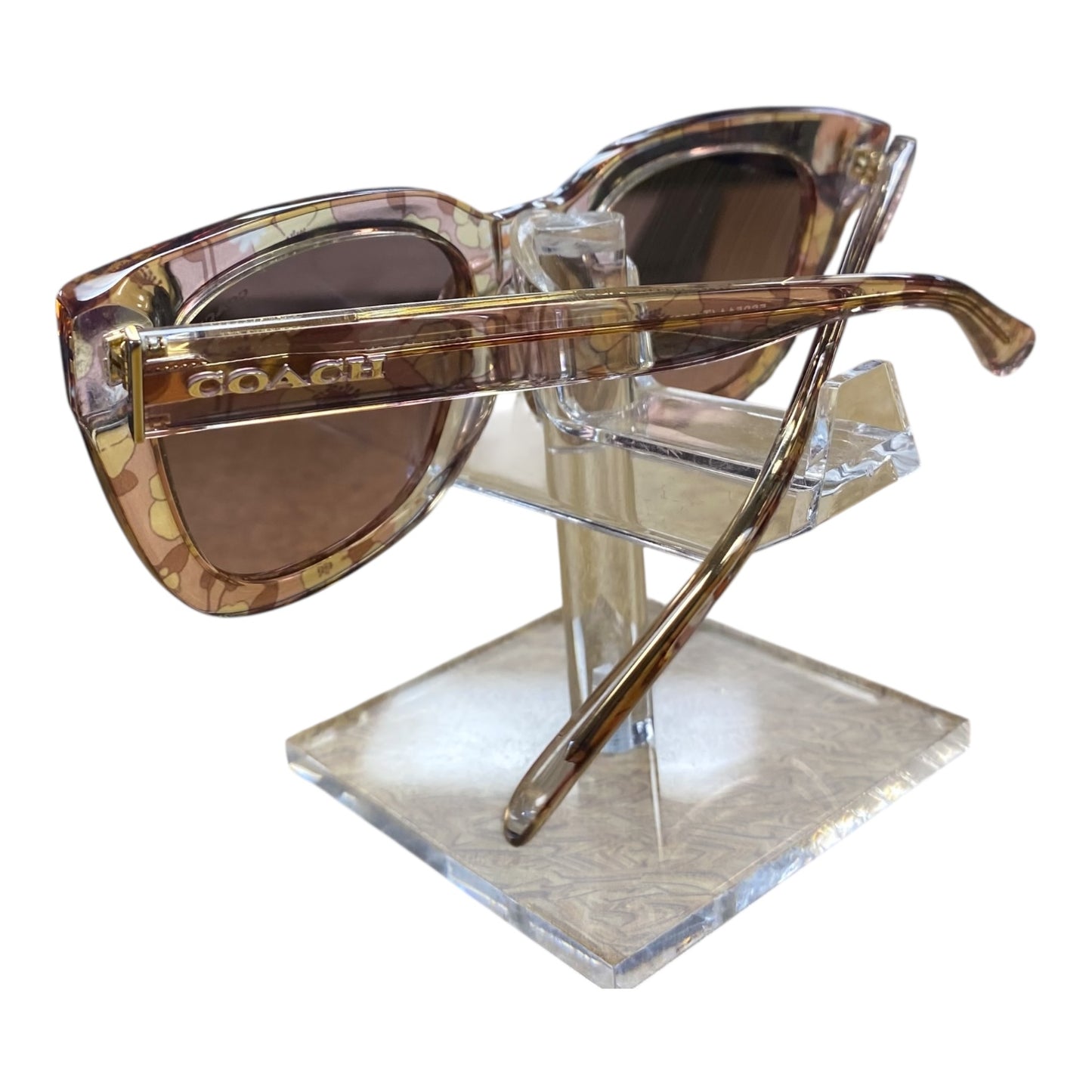 Sunglasses Designer By Coach In Tortoise Shell Print