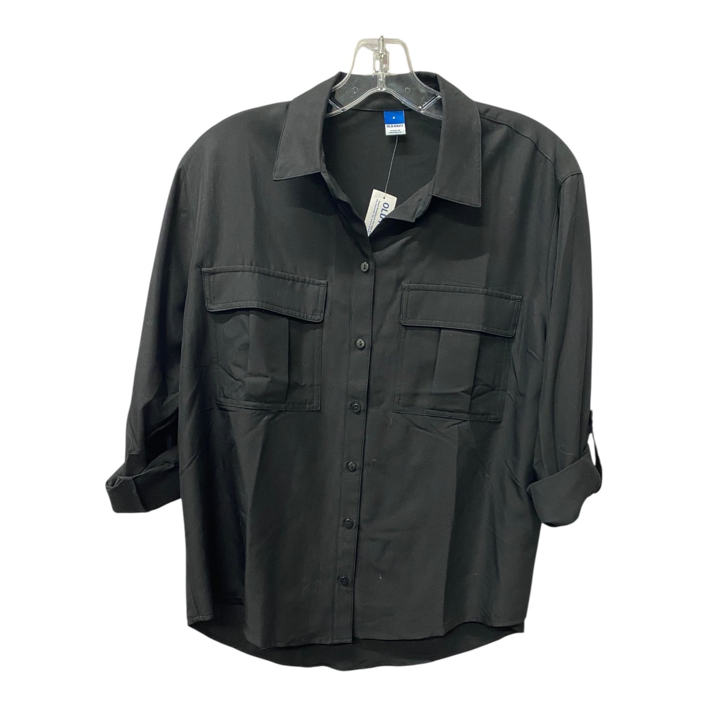 Blouse 3/4 Sleeve By Old Navy In Black, Size:S