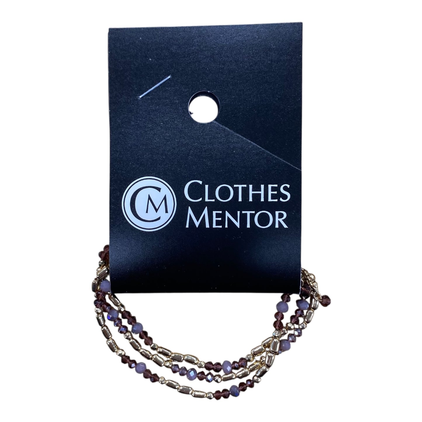 Bracelet Beaded In Gold & Purple