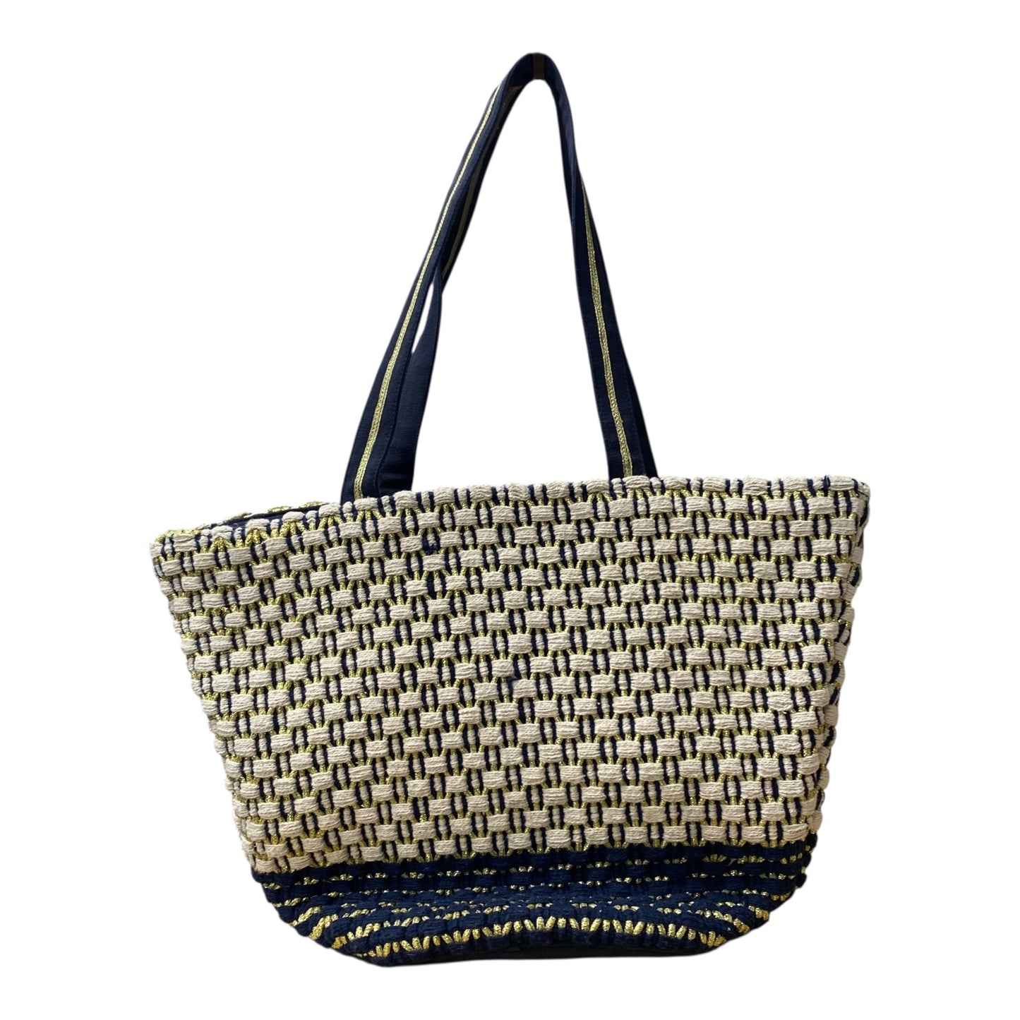 TOTE by American &Beyond In BLUE & CREAM, Size: LARGE