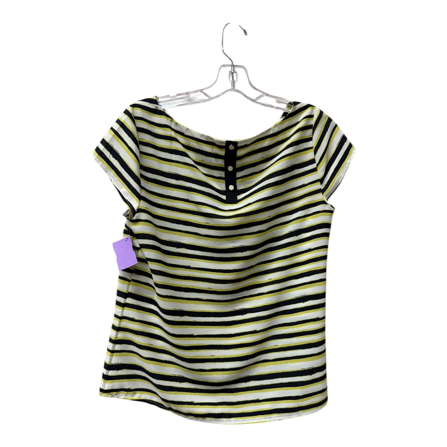 Top Ss By Loft In Black & Yellow, Size:Mp