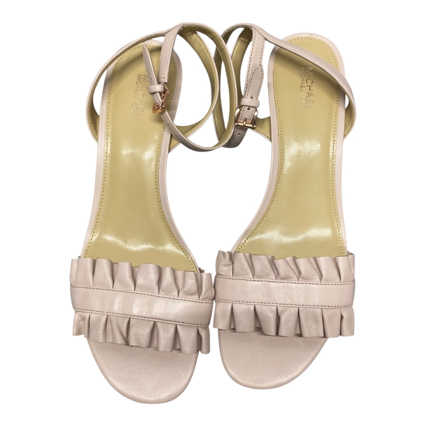 Sandals Heels Block By Michael By Michael Kors In Pink, Size:9