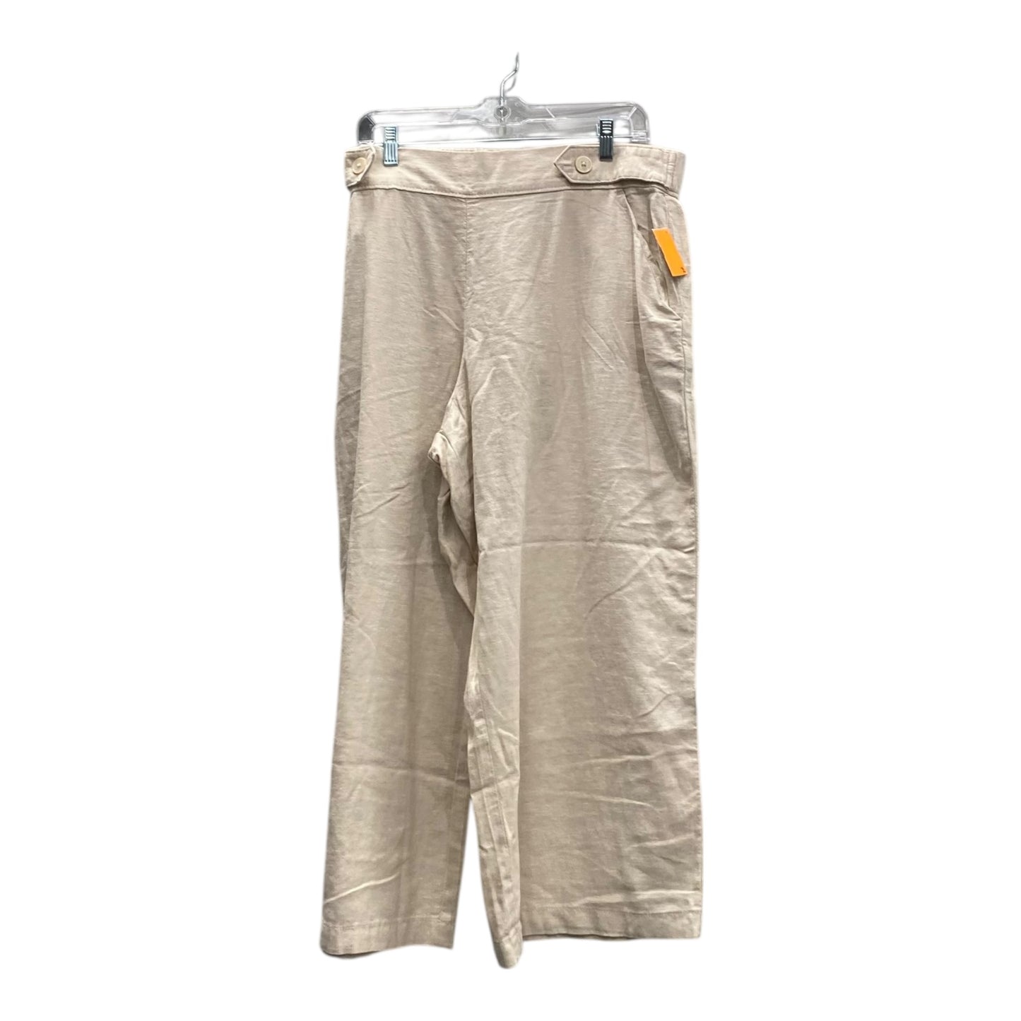 Pants Cropped By Croft And Barrow In Tan, Size:16
