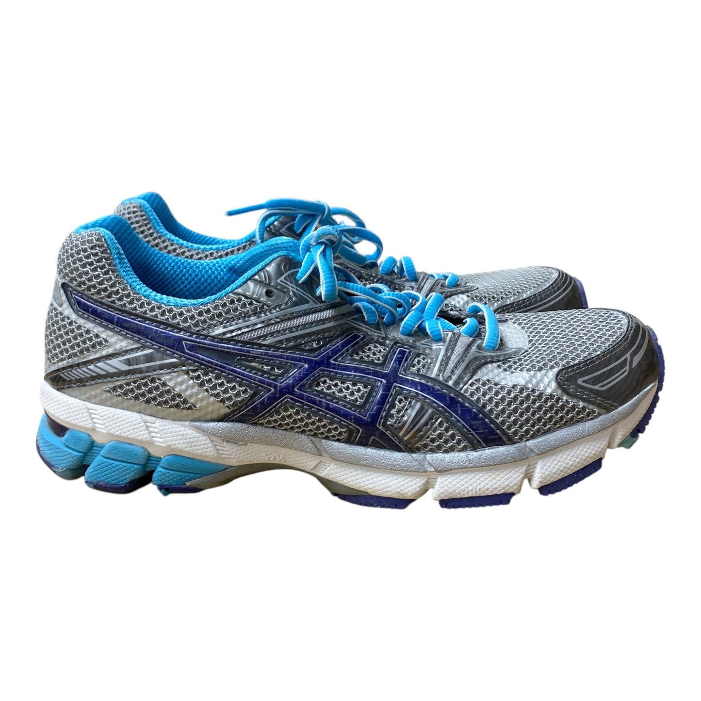 Shoes Athletic By Asics In Grey & Purple, Size:8