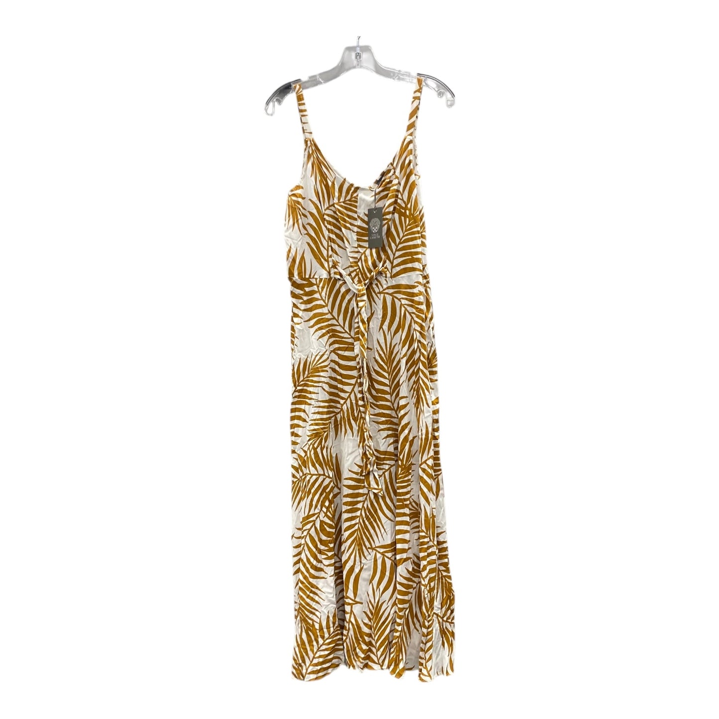 Dress Casual Maxi By Vince Camuto In Gold & White, Size:L