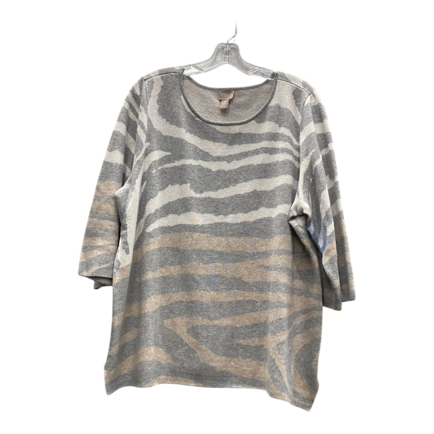 Sweater By Chicos In Grey, Size:Xl