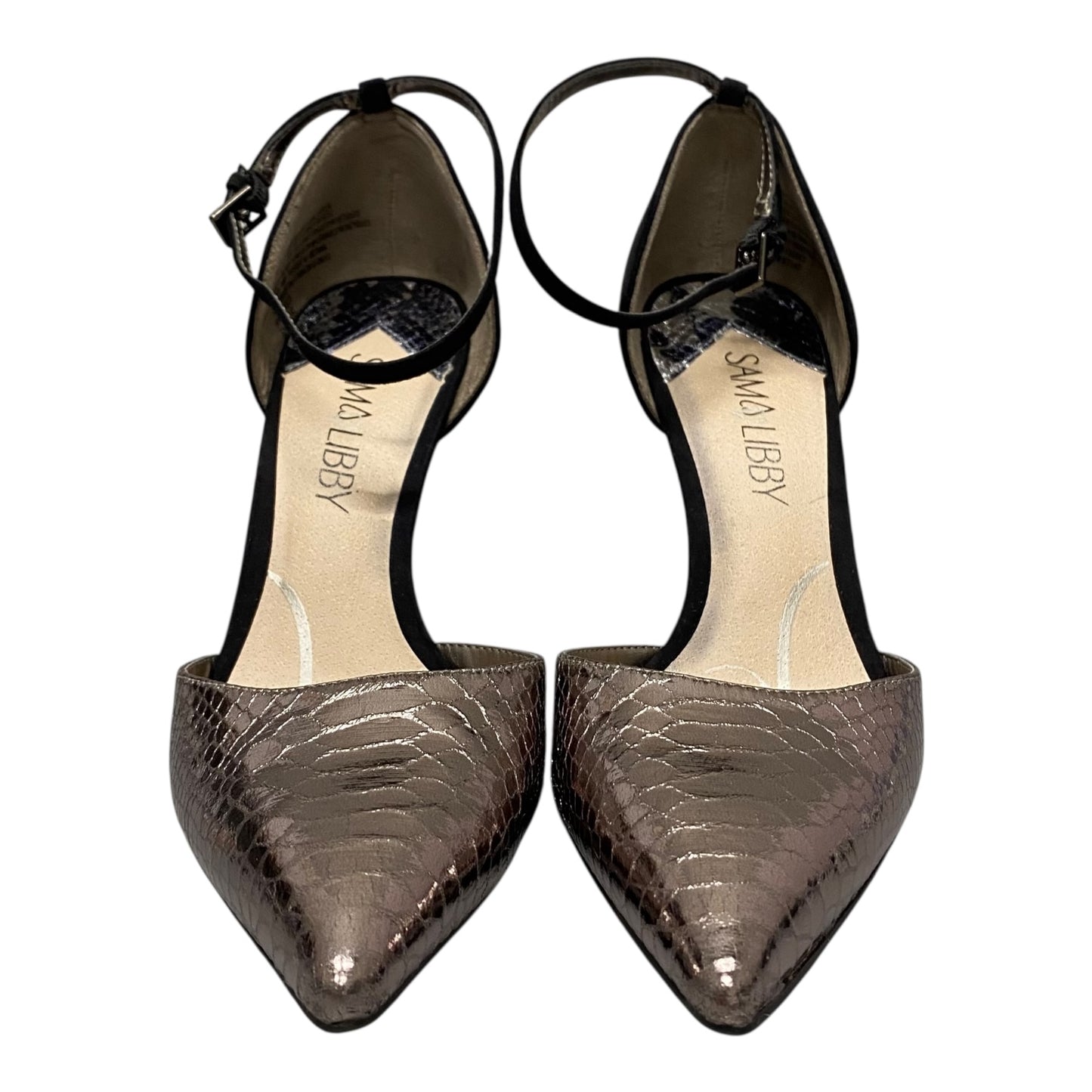 Shoes Heels Stiletto By Sam And Libby In Silver, Size:7