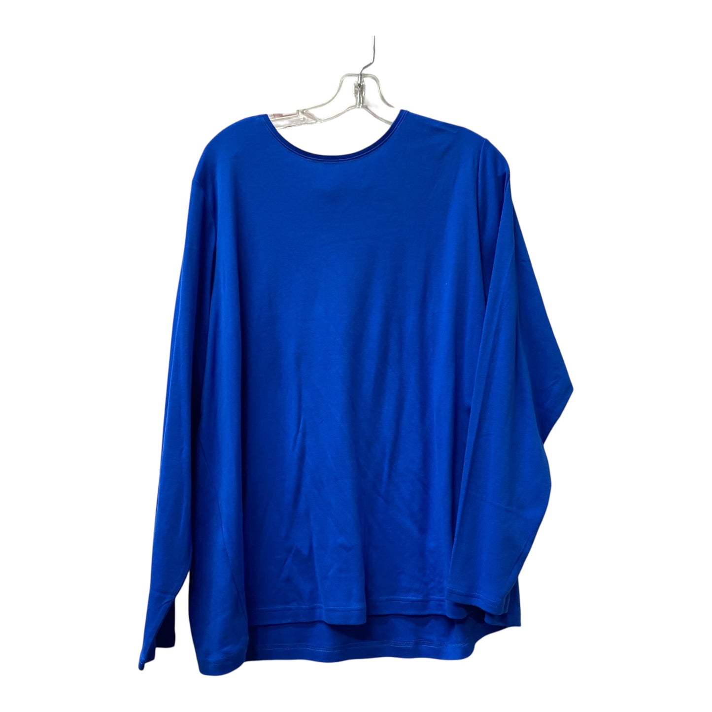 Top Ls Basic By Croft And Barrow In Blue, Size:2X