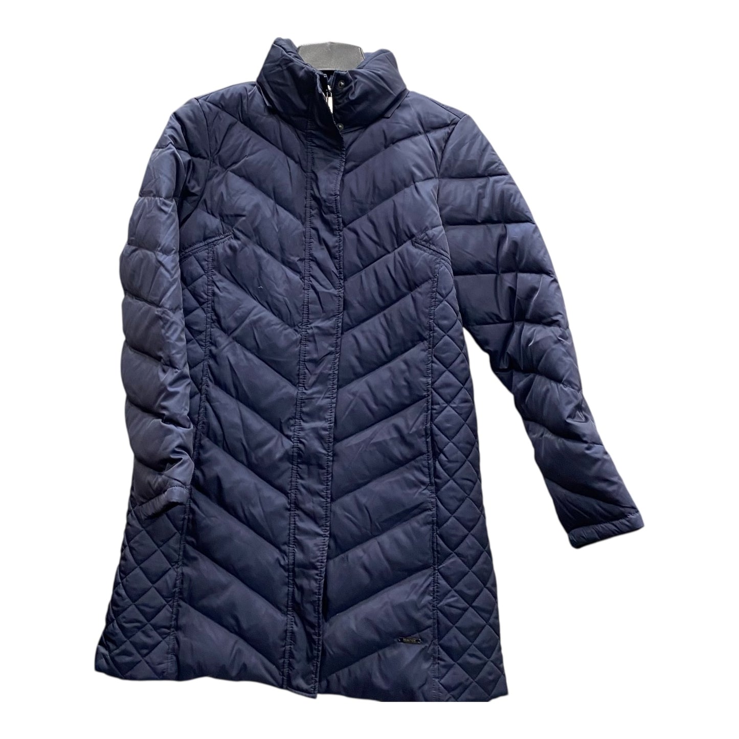 Coat Puffer & Quilted By Kenneth Cole Reaction In Navy, Size:M