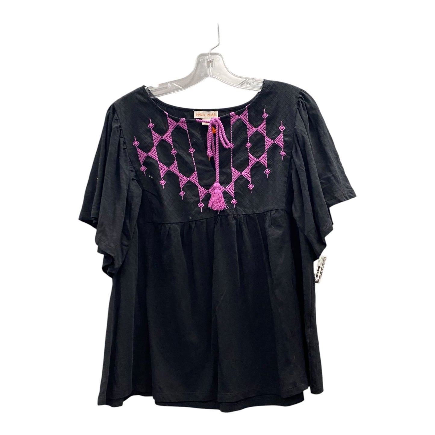 Top Ss By Knox Rose In Black & Purple, Size:L