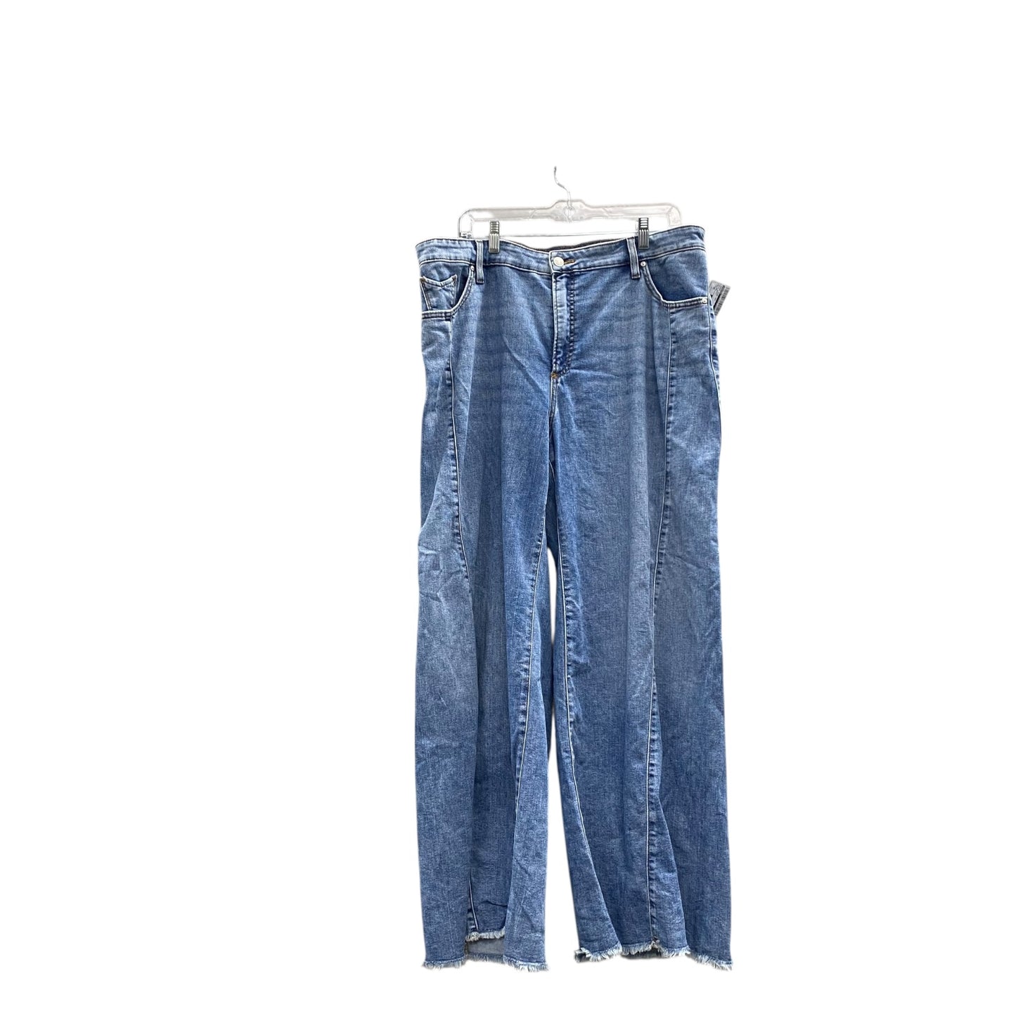 Jeans Wide Leg By Chicos In Blue Denim, Size:18