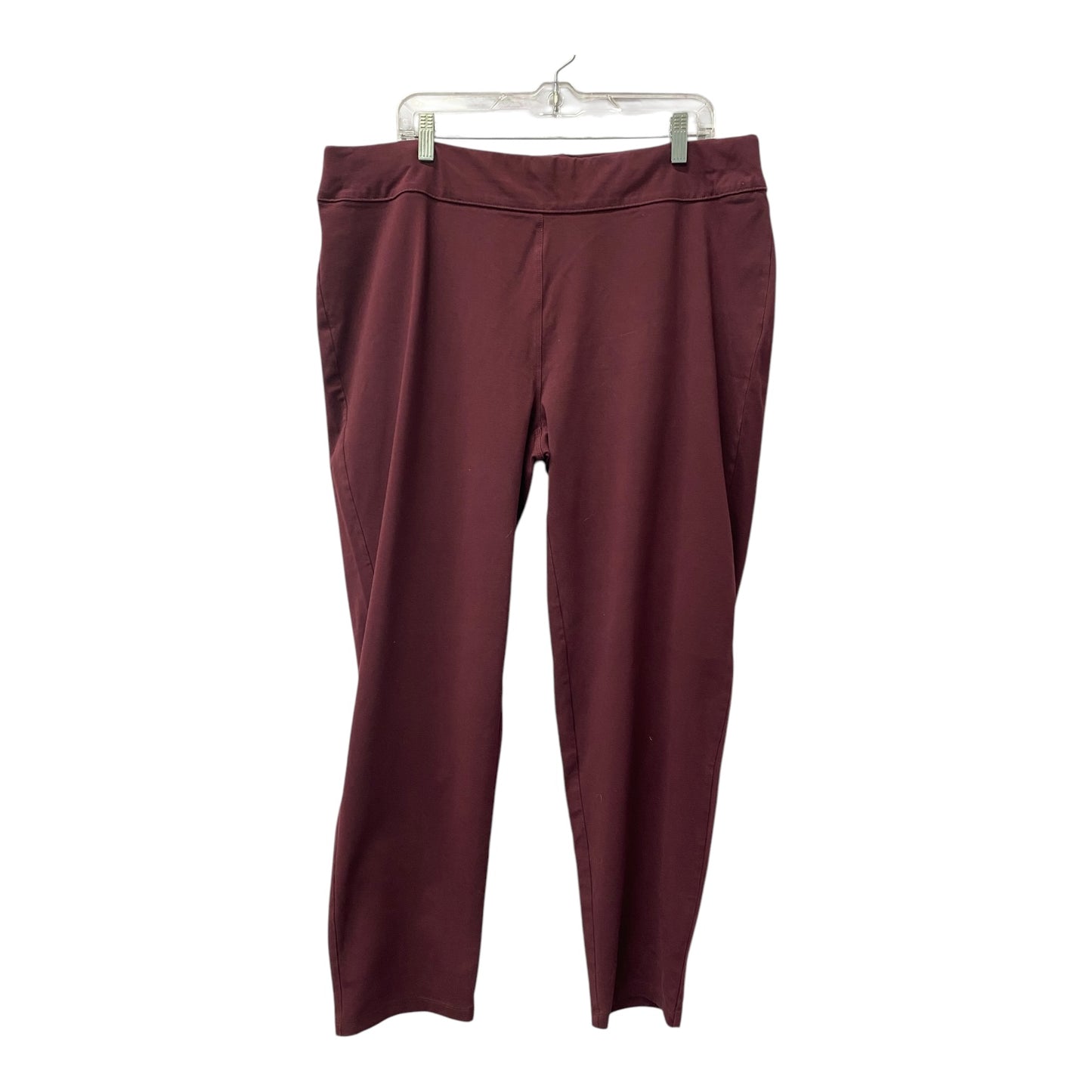 Pants Leggings By Susan Graver In Red, Size:18
