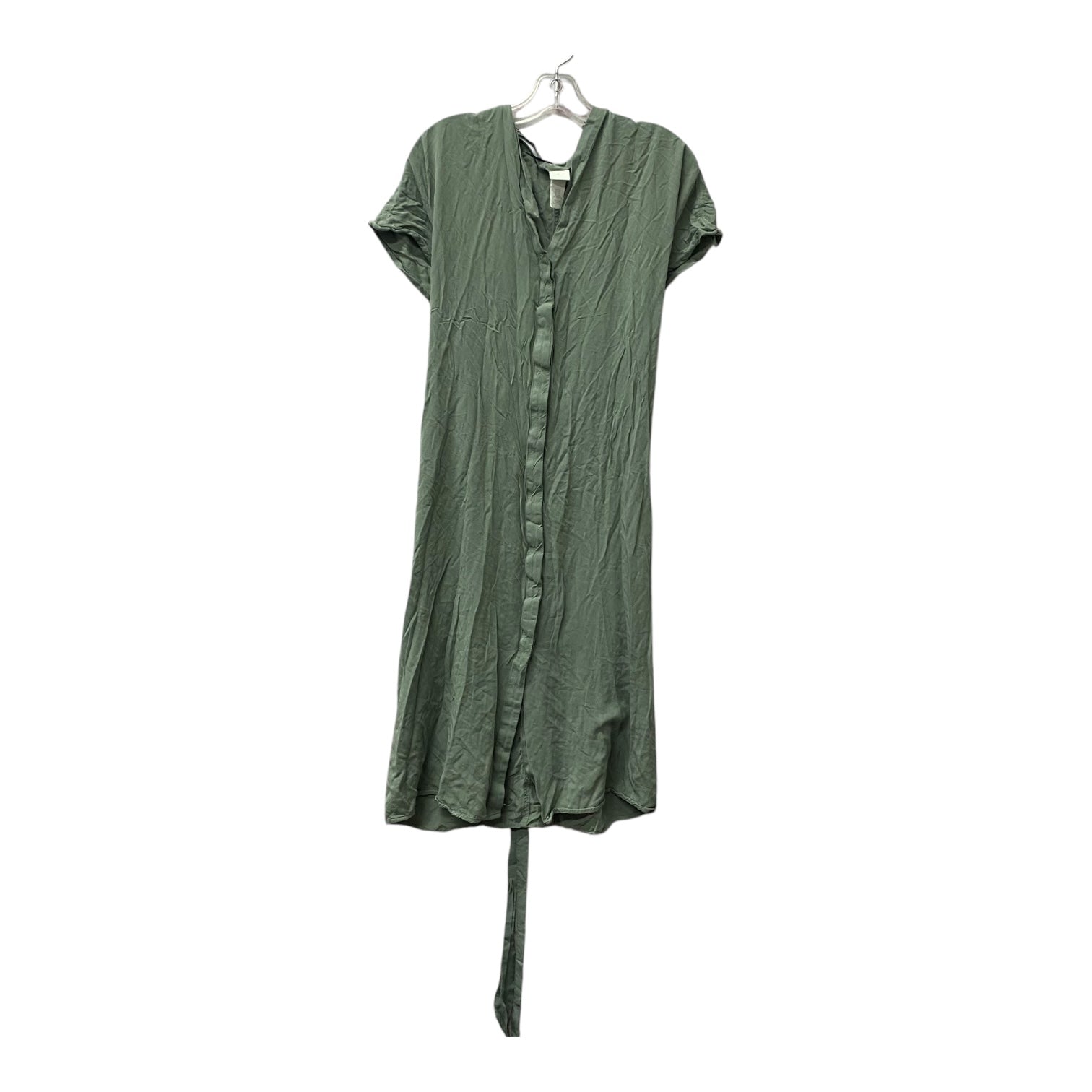 h&m green midi dress Women's Bright green Flared Strappy Dress