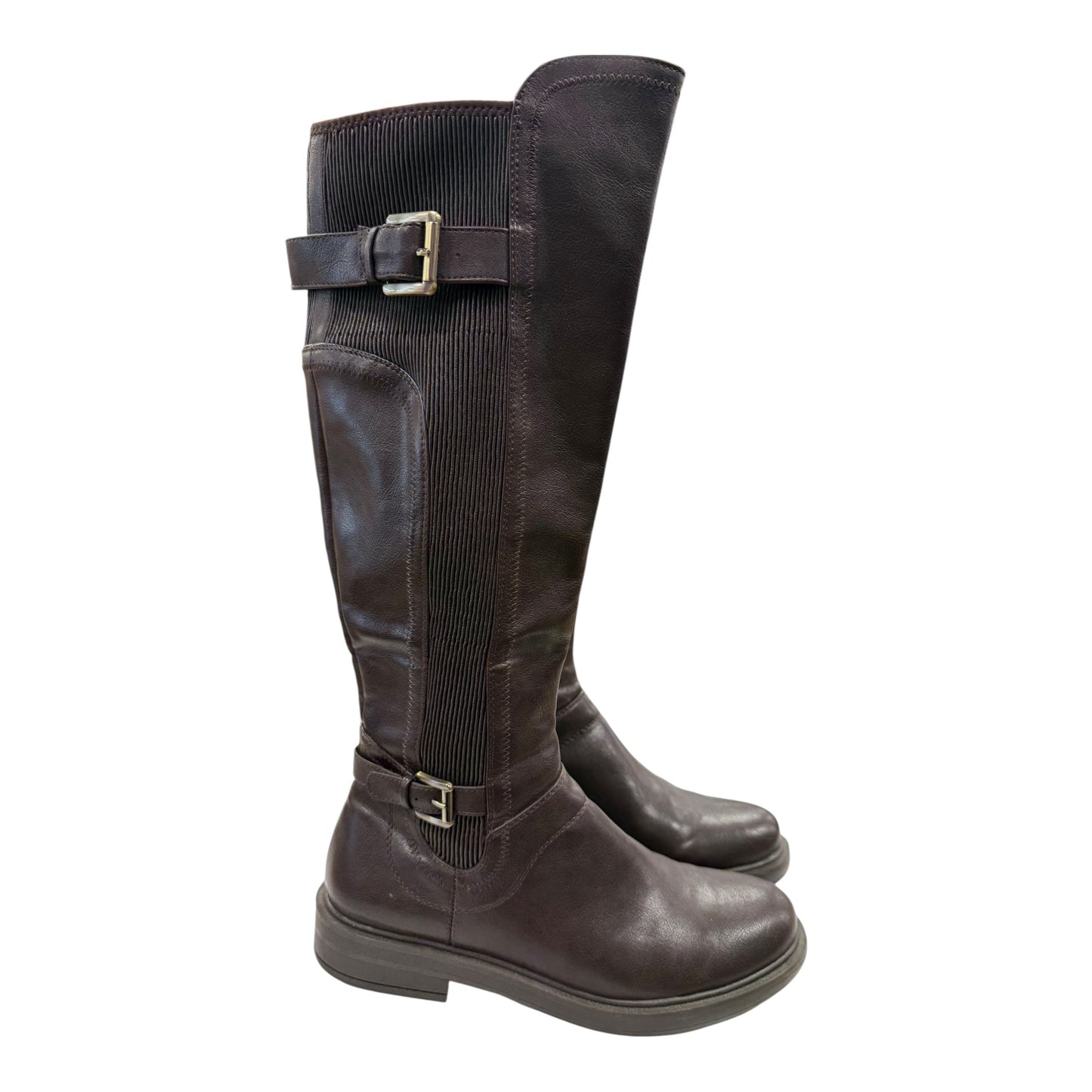 Boots Knee Flats By White Mountain In Brown, Size:8