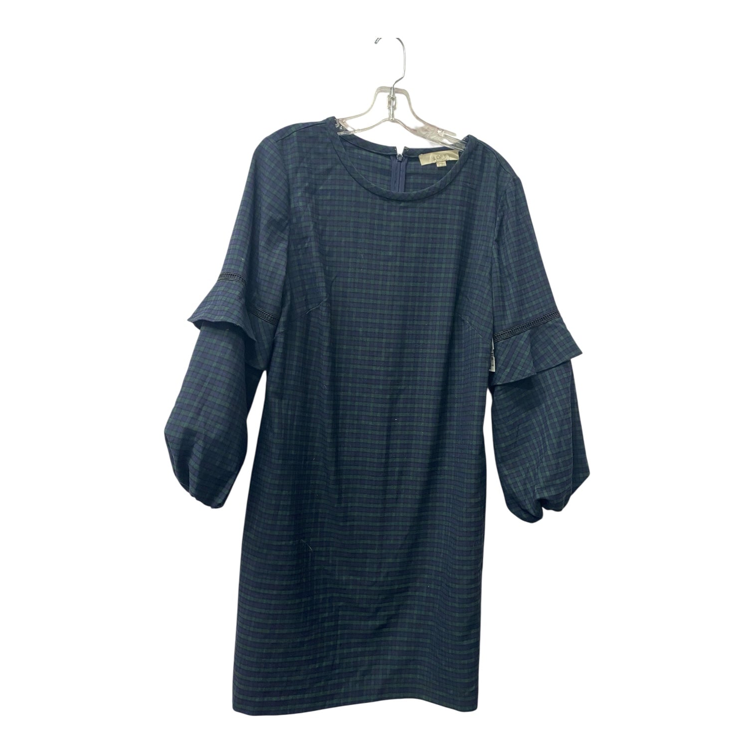 Dress Casual Midi By Loft In Plaid Pattern, Size:L – Clothes Mentor Strongsville OH Dress Casual Midi By Loft In Plaid Pattern, Size:L – Clothes Mentor Strongsville OH