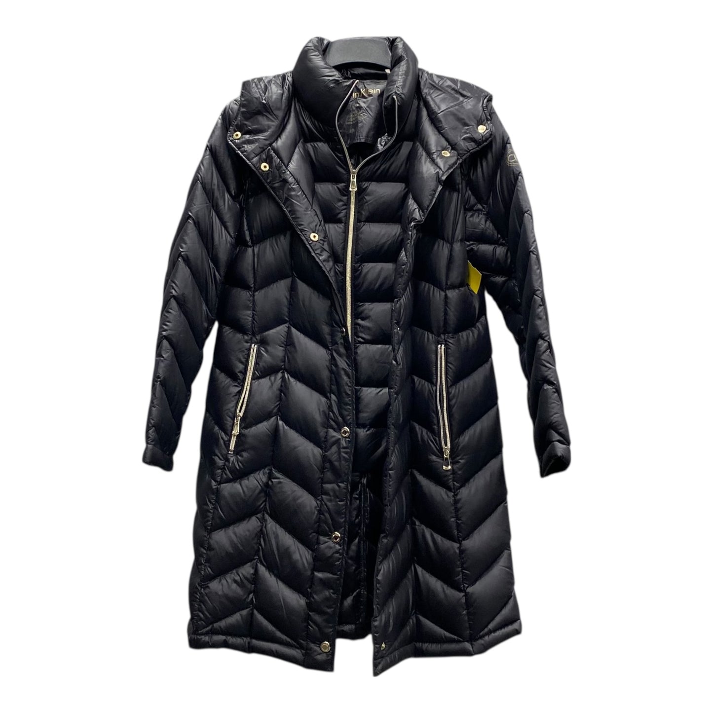 Coat Puffer & Quilted By Calvin Klein In Black, Size:M