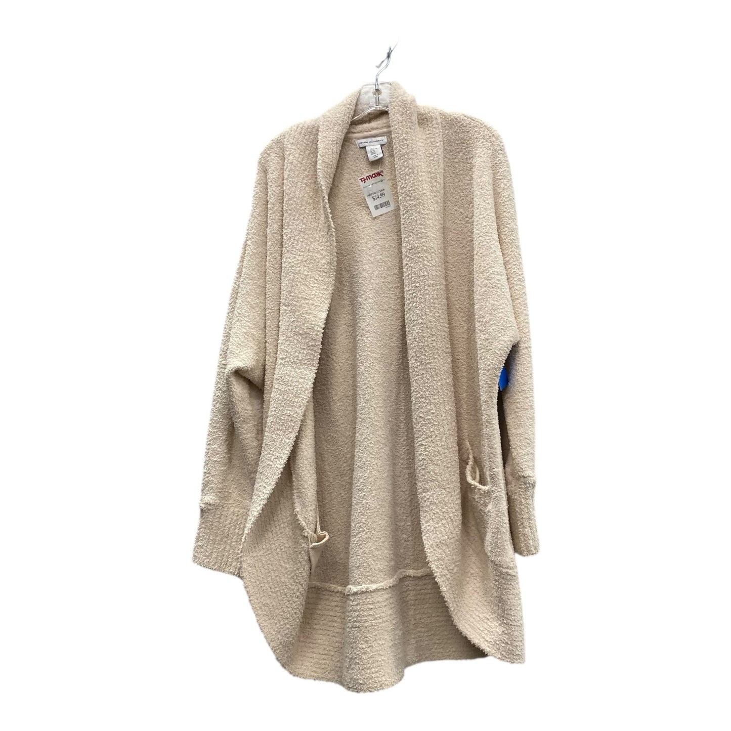 Sweater Cardigan By Cupcakes And Cashmere In Tan, Size:Xl