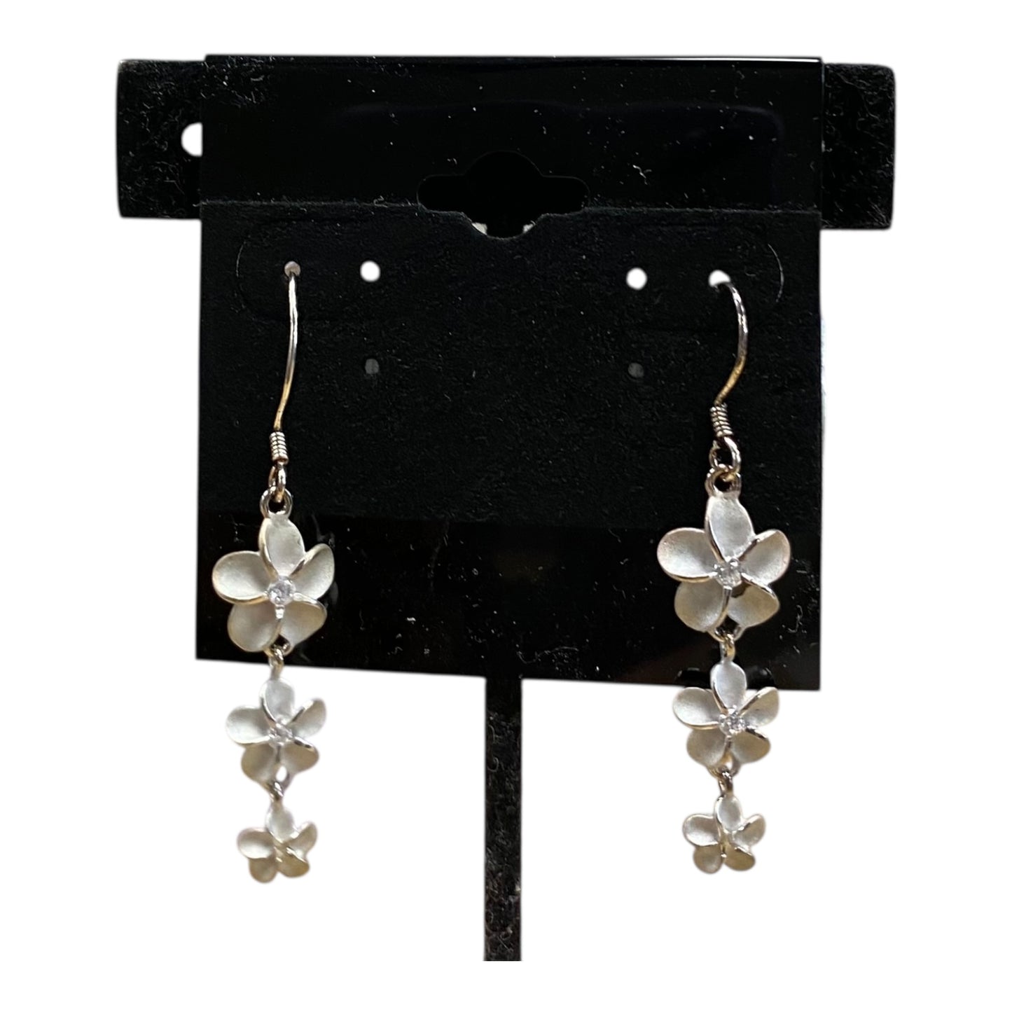 Earrings Sterling Silver In Floral Print