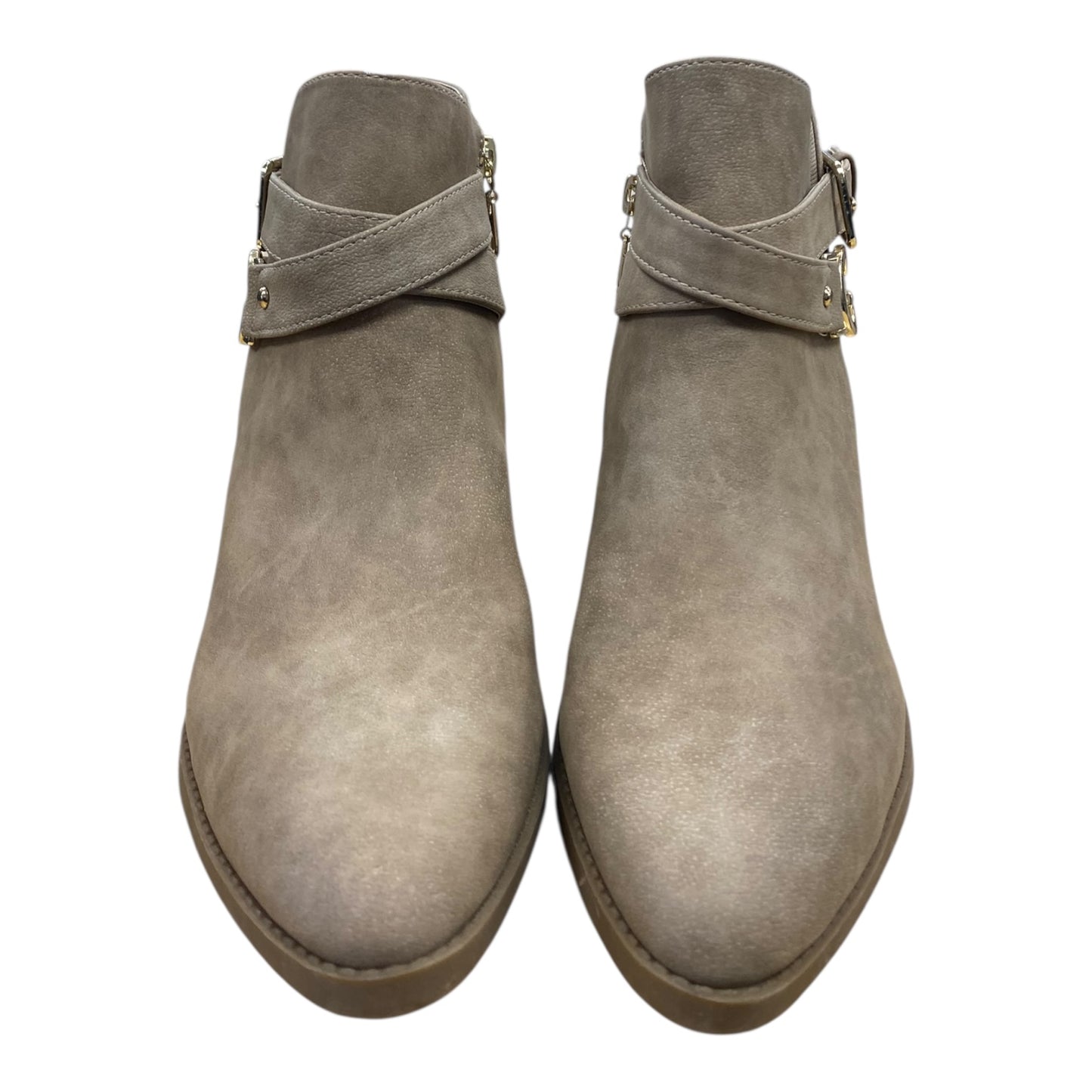 Boots Ankle Heels By Guess In Beige, Size:9.5