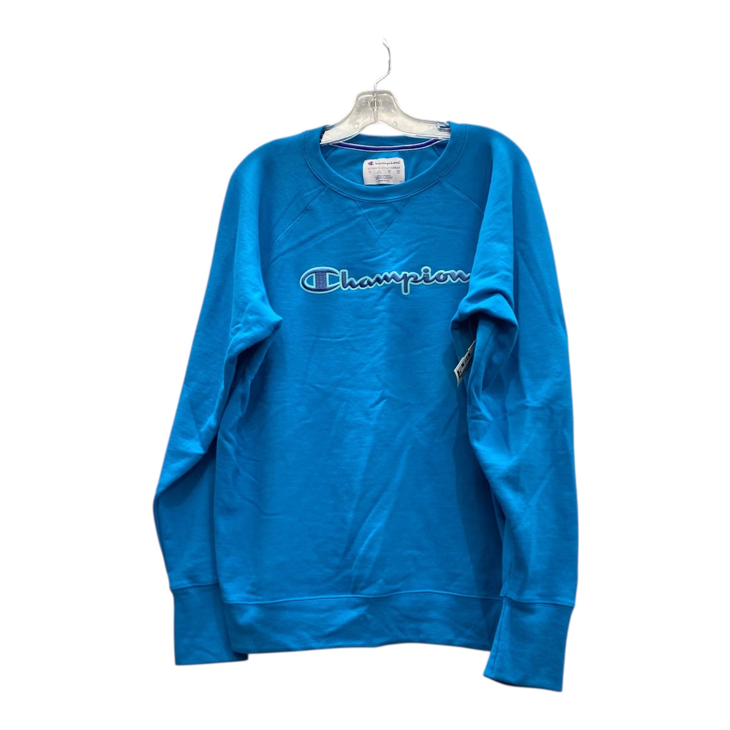Athletic Sweatshirt Crewneck By Champion In Blue, Size:Xl