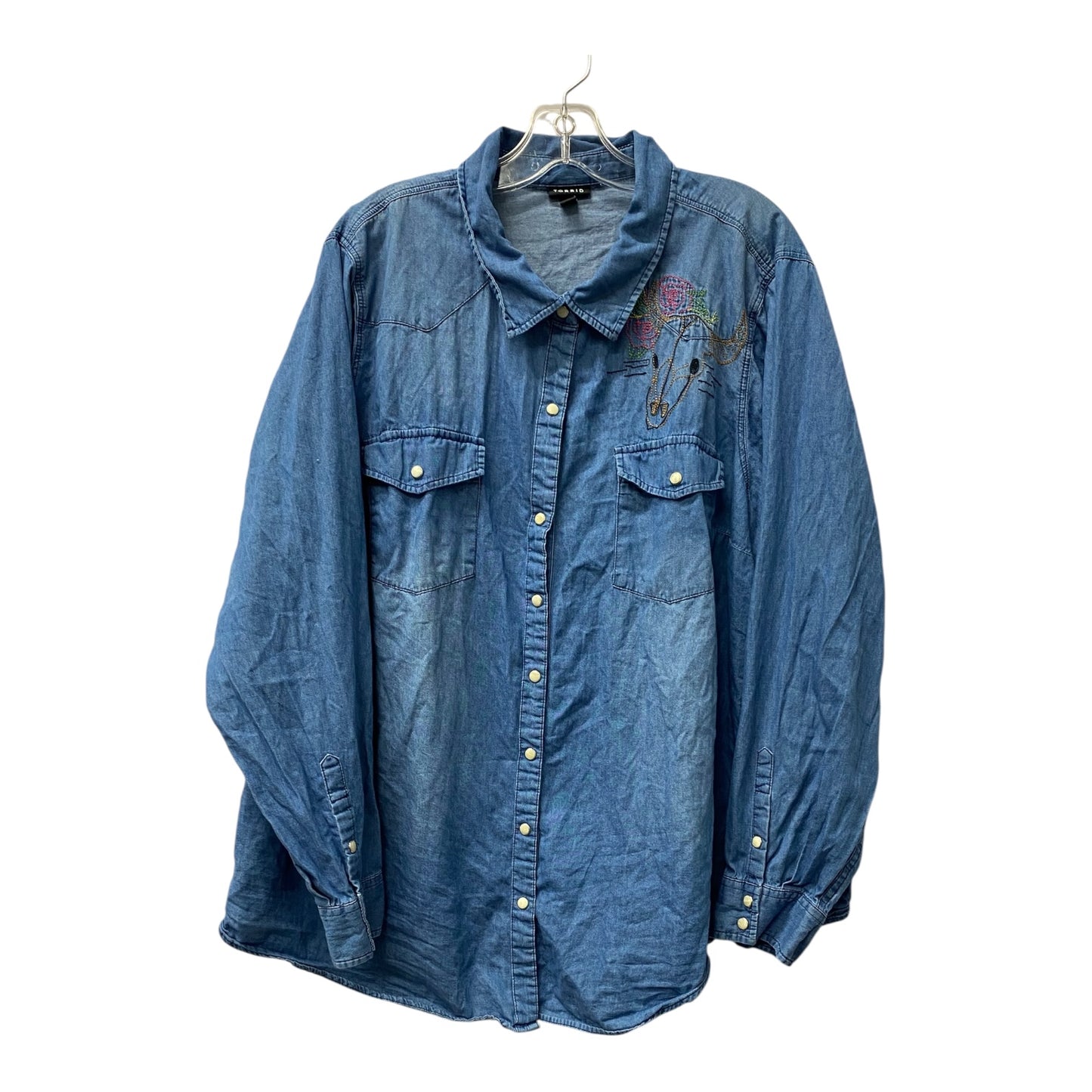 Top Ls By Torrid In Blue, Size:3X