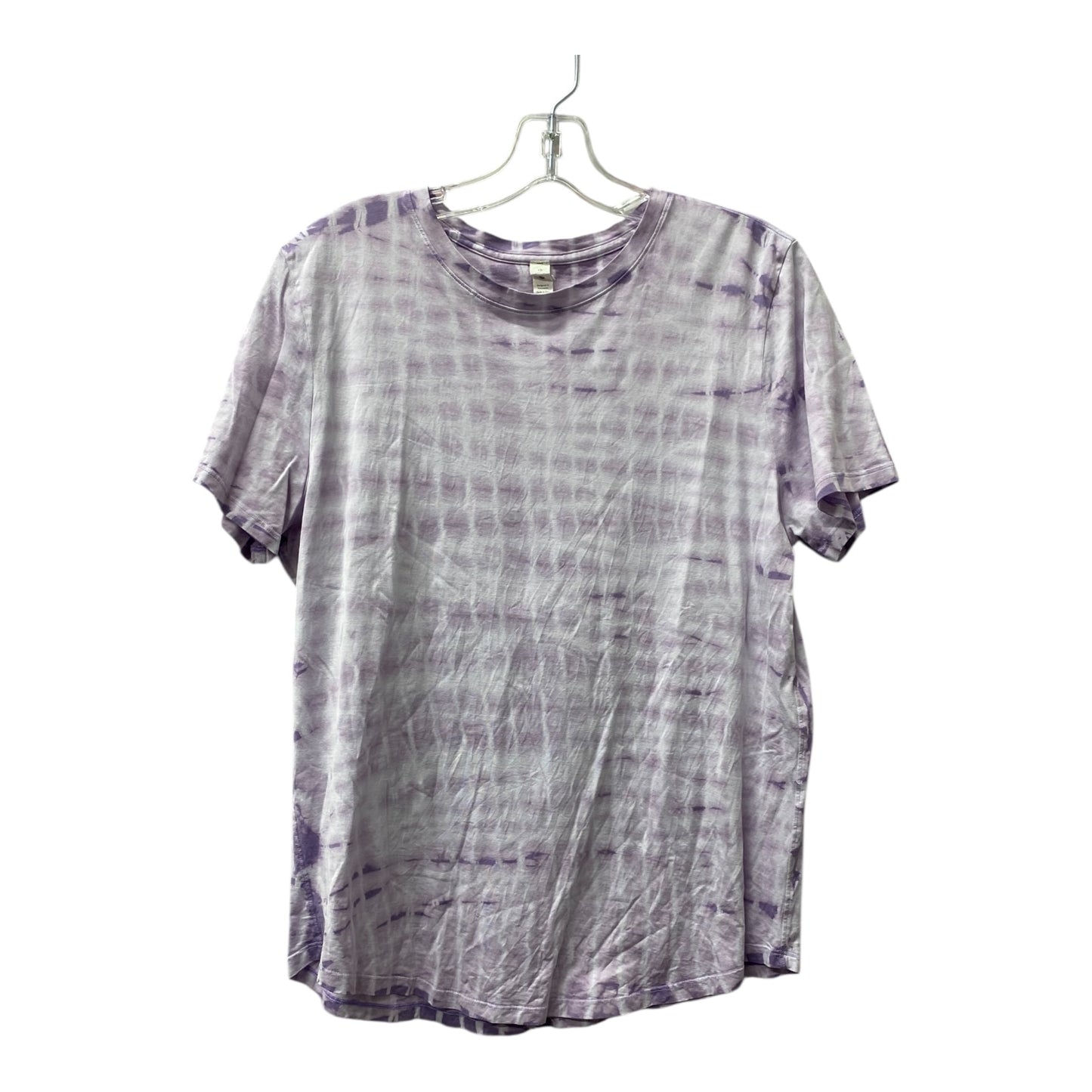 Athletic Top Ss By Lululemon In Purple, Size:M