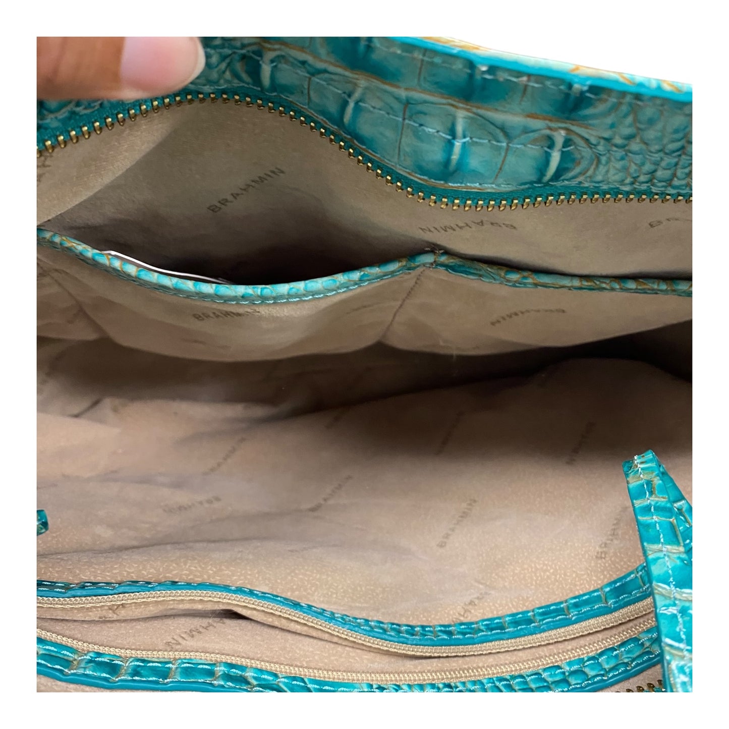 Handbag DESIGNER by BRAHMIN In AQUA, Size: MEDIUM