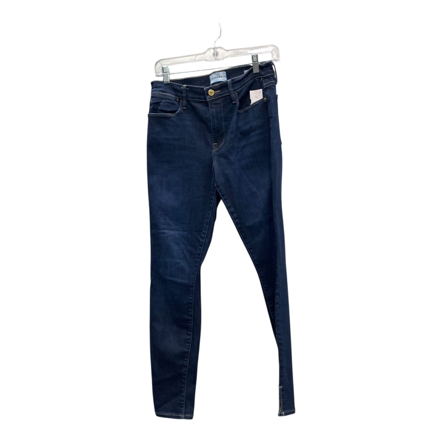 Jeans Skinny By Frame In Blue Denim, Size:4