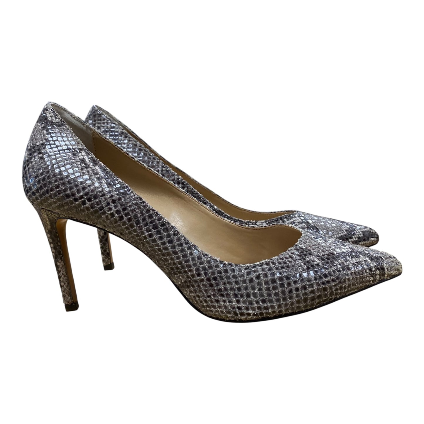 Shoes Heels Stiletto By Banana Republic In Snakeskin Print, Size:8.5