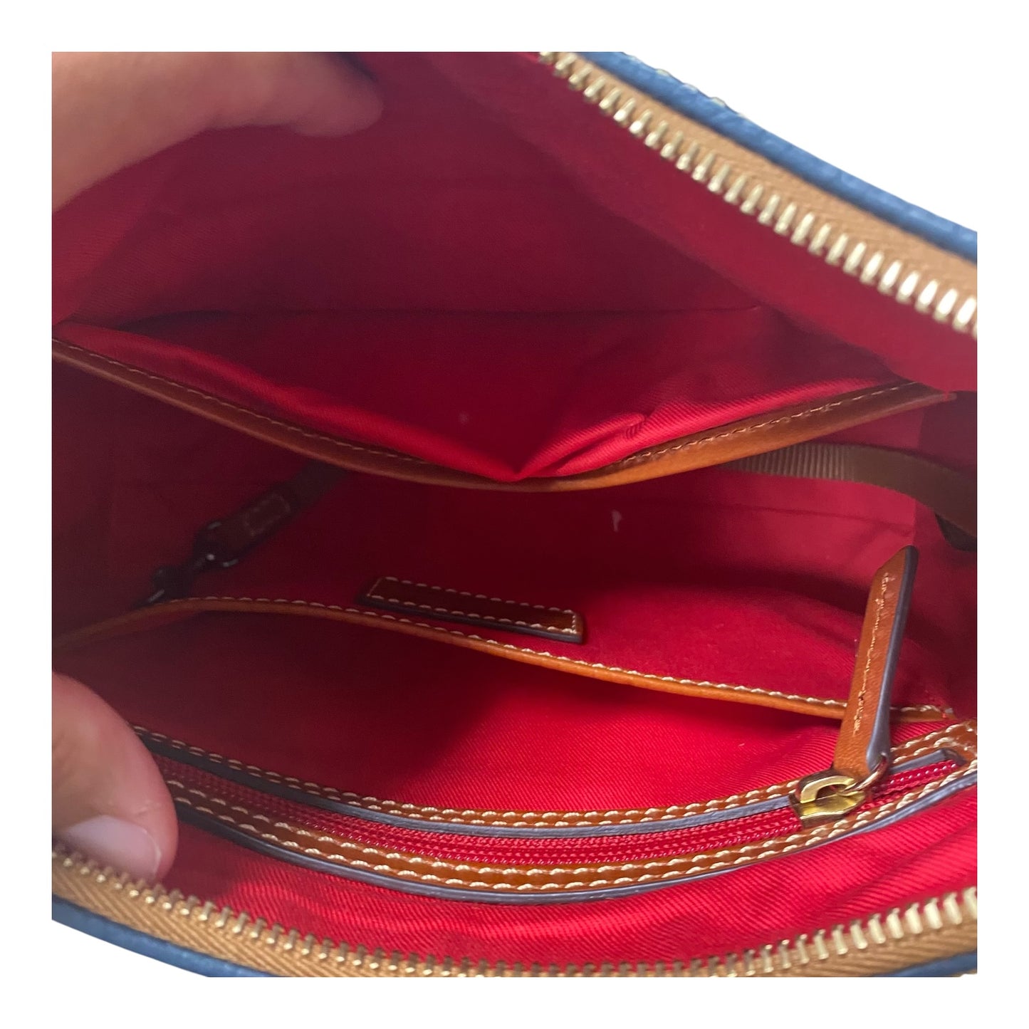 Handbag Designer By Dooney And Bourke In Blue, Size:Medium