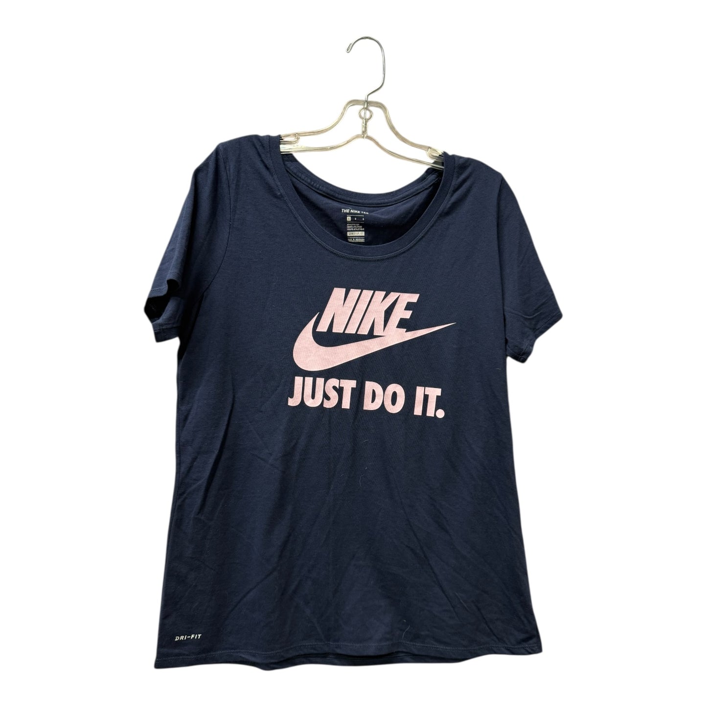 Athletic Top Ss By Nike Apparel In Navy, Size:L