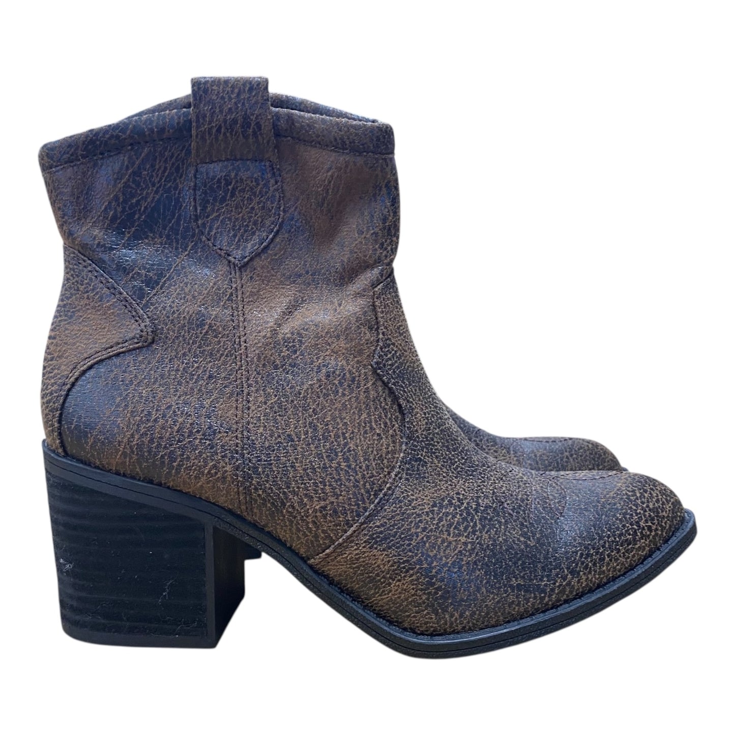Boots Ankle Heels By Dirty Laundry In Brown, Size:6
